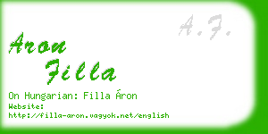 aron filla business card